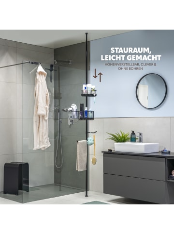 bremermann Teleskop-Badregalmax. 290 cm schwarz