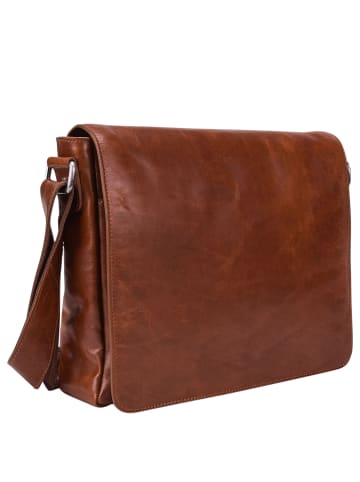 Leonhard Heyden Cambridge - Umhängetasche M Leder 13" 32 cm in cognac