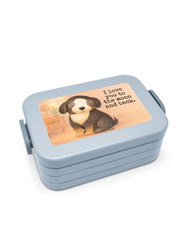 Mr. & Mrs. Panda MEPAL Bentobox Hund Entspannen Design mit Spruch in Blau Pastell