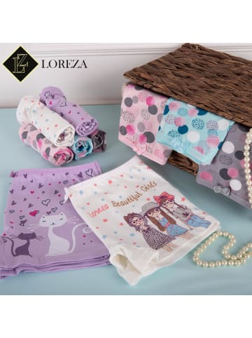 LOREZA 10er Set Pantys - Punkte - Bunt