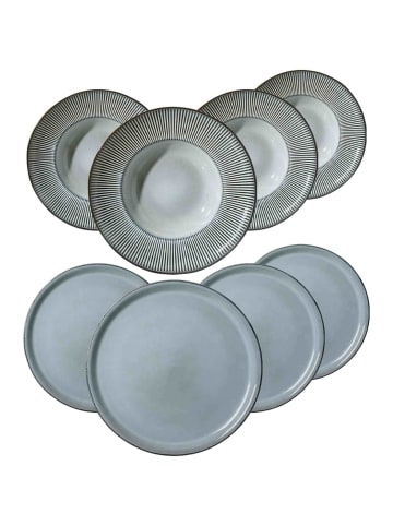 Ritzenhoff & Breker 8er Set Pizza & Pasta Set Salerno grau in grau