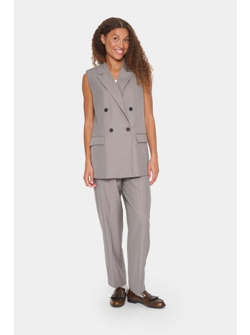 SAINT TROPEZ Pants Suiting InnekeSZ Gerade Passform in Mist Grey Melange