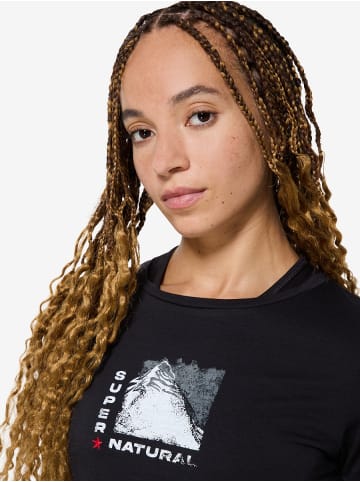 super.natural W SUPER MOUNTAIN BIO J TEE in schwarz