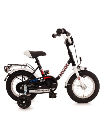 Bachtenkirch Kinderfahrrad POLICE (12 Zoll) in Schwarz - Weiß