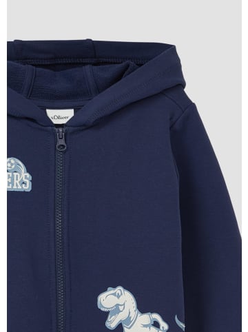 s.Oliver Sweatshirt Jacke langarm in Blau