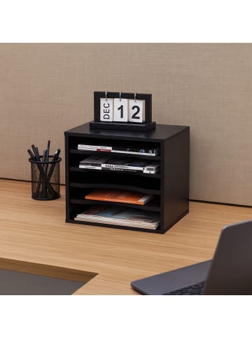 relaxdays Dokumentenablage in Schwarz - (B)35,5 x (H)33 x (T)25 cm