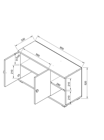 ebuy24 Sitzbank GadosS 1 Weiß 60 x 33 cm