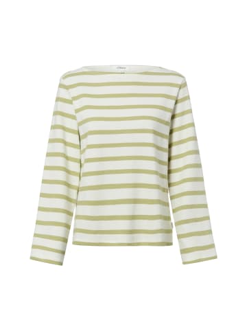 s.Oliver Sweatshirt in kiwi weiß