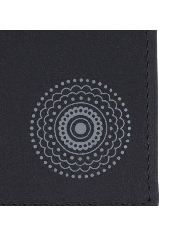oxmox New Cryptan Geldbörse RFID Schutz 13 cm in schwarz-circle bloom grey
