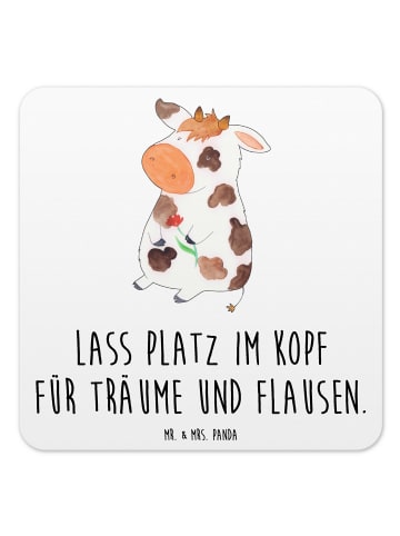 Mr. & Mrs. Panda Untersetzer Kuh mit Spruch in Weiß