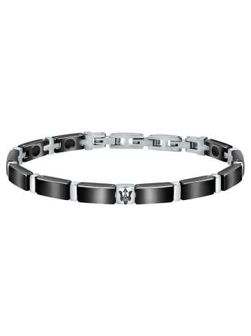 Maserati Herren-Armband Stahl/Keramik Schwarz