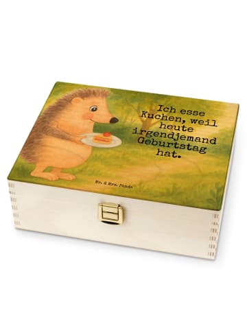 Mr. & Mrs. Panda Teebox Igel Kuchenstück Design mit Spruch in Weiß