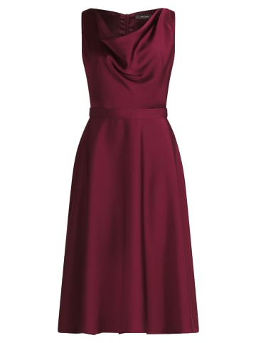 Vera Mont Cocktailkleid mit Wasserfallausschnitt in Deep Wine