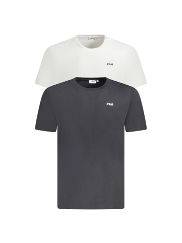 Fila Schwarzes Bio-Baumwoll-T-Shirt