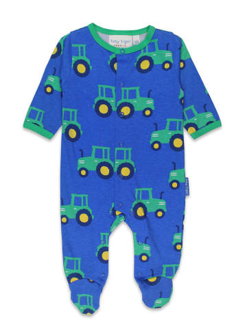 Toby Tiger Strampler mit Traktor Print in blau