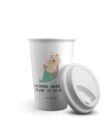 Mr. & Mrs. Panda Kaffeebecher To Go Wassermann Astrologie mit Sp... in Weiß