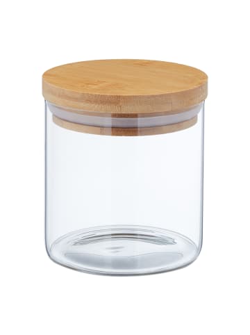 relaxdays 3 x Vorratsglas in Transparent/ Natur - 500 ml