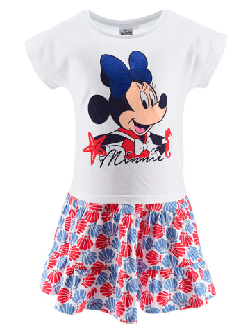 Disney Minnie Mouse 2tlg. Outfit: Sommer-Set T-Shirt und Rock in Weiß