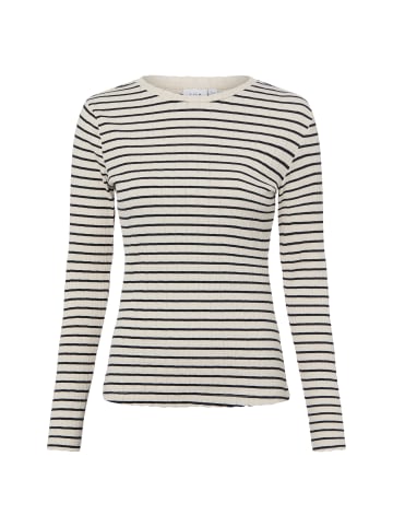 Vila Langarmshirt VIAmeline in ecru schwarz