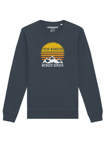 wat? Apparel Sweatshirt Mehr Wandern in India Ink Grey
