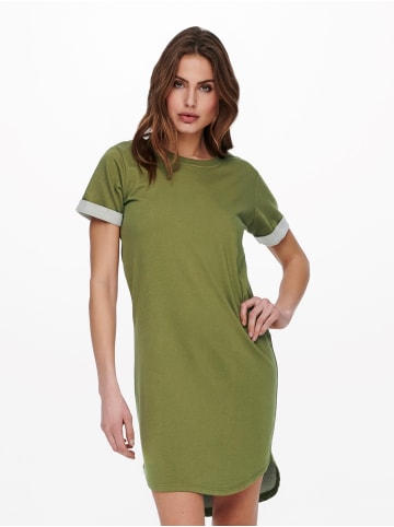 JACQUELINE de YONG Lockeres Kleid Shirtkleid JDYIVY Rundhals Midi Dress Tunika in Olive