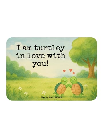 Mr. & Mrs. Panda Magnet Schildkröten Paar Design mit Spruch in Weiß