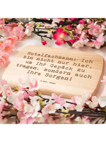 Mr. & Mrs. Panda Frühstücksbrettchen Holz Spruch Hotelfachmann S... in Transparent