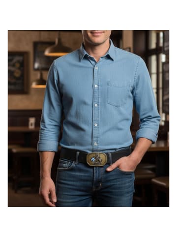 FRONHOFER Trachtengürtel Bayern Löwe in Schwarz