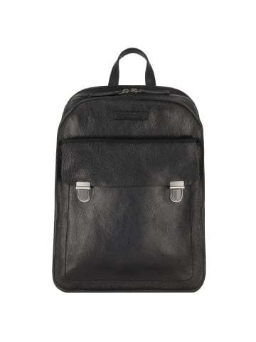 The Bridge Ettore Rucksack Leder 40 cm Laptopfach in nero