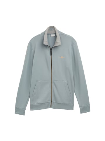 Tom Tailor Sweatjacke mit Reißverschluss und Kragenfutter in Grau