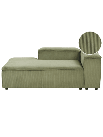 Beliani Chaiselongue ARDAL in Grün/Schwarz - (W) 119 x (H) 68 x (L) 180 cm