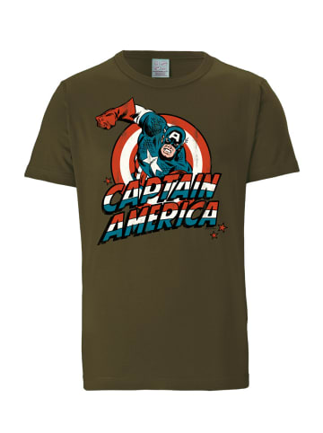 Logoshirt Print T-Shirt Marvel Comics in olivgrün