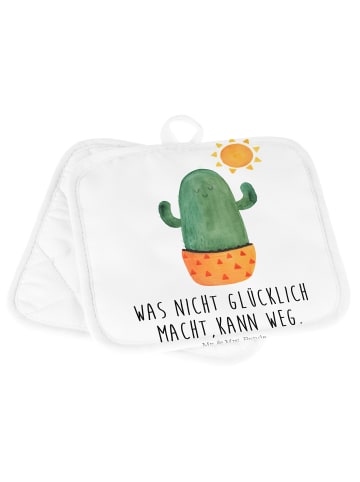 Mr. & Mrs. Panda Topfuntersetzer Kaktus Sonne mit Spruch in Weiß