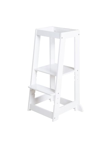 roba Lernturm Monti Step – sicherer Kinder-Tritthocker aus FSC®-Holz - Weiß