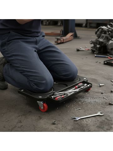 relaxdays Knierollbrett in Schwarz - (B)50 x (H)10 x (T)25,5 cm