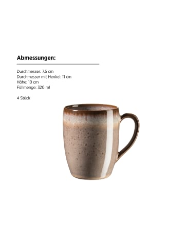 Mäser Frühstücksset, Steinzeug Smoky's in Braun