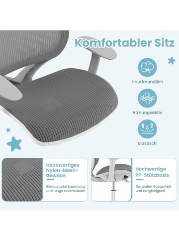 COSTWAY Schreibtischstuhl ab 6 Jahren in Grau