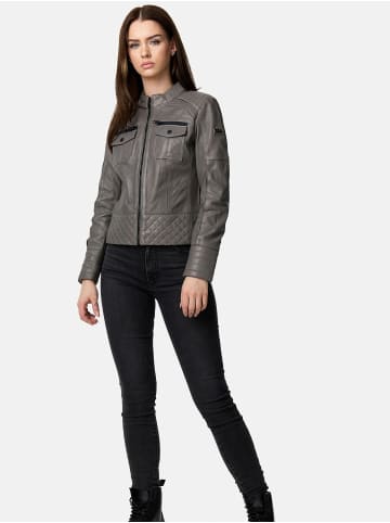 Tazzio Lederjacke "F524" - in Grau
