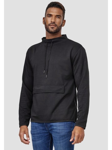 Arizona-Shopping Dünnes Sweatshirt Sport Longsleeve Pullover Sweater mit Bauchtasche in Schwarz