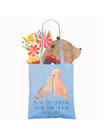 Mr. & Mrs. Panda Umhängetasche Beste Freundin mit Spruch in Sky Blue