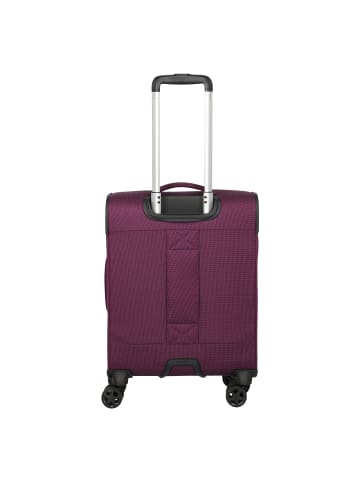 travelite Cubis 4 Rollen Kabinentrolley S 55 cm mit Dehnfalte berry