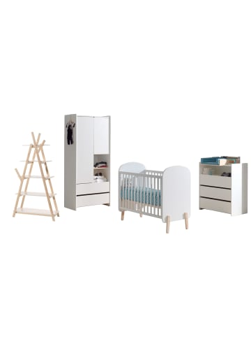 58 aufm Kessel BABYZIMMEREINRICHTUNG Karilynn 1 Komplettset Massivholz+MDF Weiß