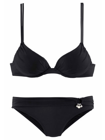 S. Oliver Push-Up-Bikini in schwarz