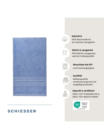 Schiesser Gästetuchset Milano 5-teilig in Hellblau