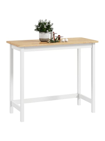 HOMCOM Bartisch in Eiche 108L x 48B x 91H cm