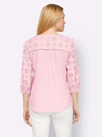 Heine Baumwollbluse in hellrosé