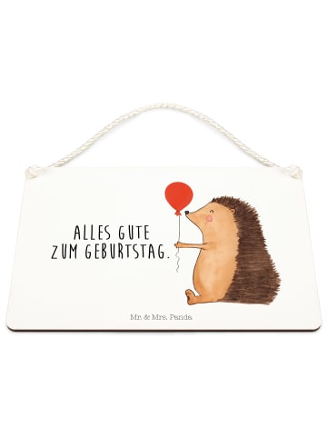 Mr. & Mrs. Panda Wegweiser Igel Luftballon mit Spruch in Weiß