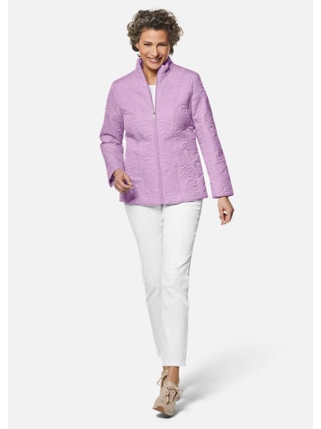 GOLDNER Kurzgröße:  Jacke mit floraler Steppung in pastelllila