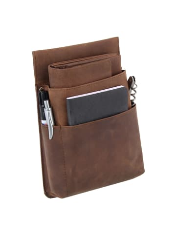 Alassio Gürteltasche Leder 10 cm für Kellnerbörsen in braun