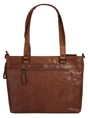 SPIKES & SPARROW Shopper echt Leder in cognac